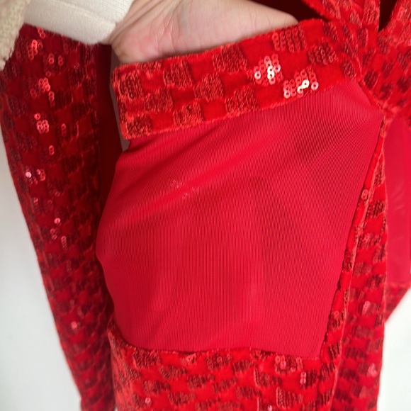 Micheal Costello red sequin Elise dress size small - Picture 5 of 16